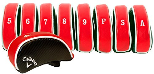 Callaway Deluxe Iron Covers (Pack of 9) - Red