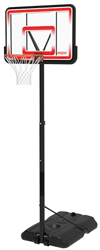 Lifetime Portable Basketball Hoop, Adjustable Height 7.5-10 Ft, 44 Inch Shatterproof Fusion Backboard, Base with Wheels