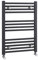 Nuie Radiator MTY103 | Modern Bathroom Vertical Heated Ladder Towel Straight Rails, 700mm x 500mm, Anthracite, Set of 2 Pieces