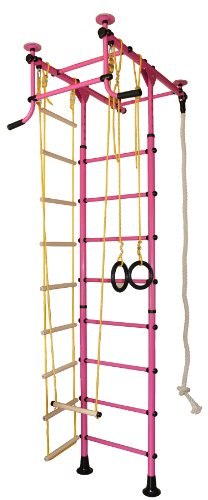 Niro Sportgeräte GmbH Equipements Sportifs en Acier Inoxydable Espalier Monter Dessus M1 - Rose, Hauteur sous Plafond 240-290 cm