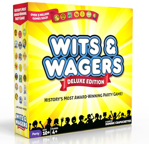 Wits and Wagers Deluxe Board Game | The Trivia Game Where You Don't Need the Answers to Win | Party Game for Groups | 4+ Players | Age 10+
