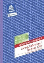 Avery Zweckform© 1749 Auftrag/Lieferschein/Rechnung, DIN A5, selbstdurchschreibend, 3 x 40 Blatt, weiá, gelb, rosa