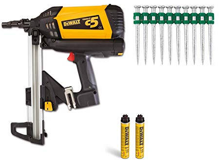 DEWALT C5 Akku-Gasnagler + 1400 Nägeln 25mm