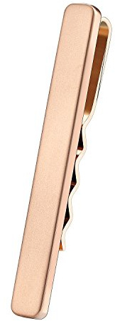 Drops Karisma Hochwertige Herren Edelstahl 316L Krawattennadel/Krawattenklammer/Tie Clip Farbwahl KTC201.Rosegold