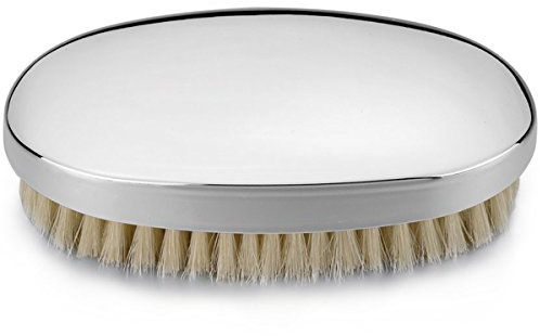 SILBERKANNE Premium Kleiderbürste versilbert – Edle Reisebürste, Echt Silber Plated, 13x7 cm, Hochwertige Verarbeitung & Design
