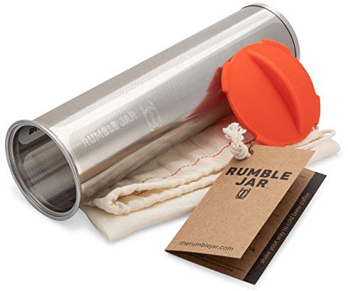 Rumble Jar - Next-Gen Cold Brew Coffee Maker for Mason Jars - 200 Micron Filter Is Ideal for Coarse Grounds & Stronger Coffee - Standalone Filter (no Mason Jar included)