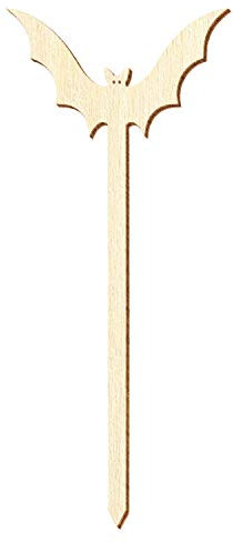 Holz Blumenstecker Fledermaus - Deko Basteln 10-50cm, Pack mit:10 Stück, Höhe:30cm hoch