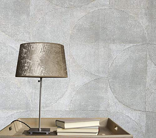 marburg Tapete Weiß Formen für Schlafzimmer Wohnzimmer oder Küche 100% Made in Germany Premium Vlies Qualität 10,05 X 0,53m