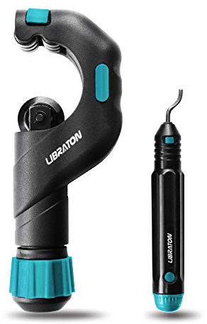 Libraton Rohrschneider 5-50mm, Rohrschneider Edelstahl, Rohrabschneider für Edelstahlrohre, Rohrschneider mit Entgrater für Schneiden von Dünner Edelstahl, Stahl, Kupferrohr, Aluminium