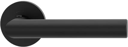 Türdrücker / Türbeschlag - LUCIA PROFESSIONAL Graphitschwarz smart2lock - mit Schließmechanik im Griff - schließen/verriegeln ohne Schlüsselrosette (DIN LINKS)
