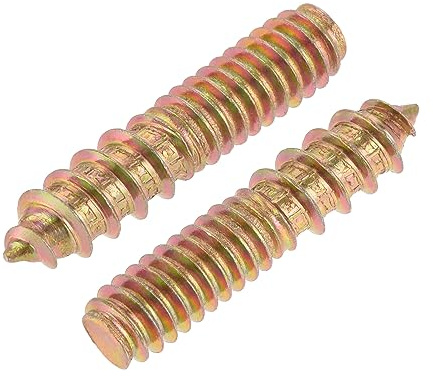 uxcell 1/4-20 x 1-1/4 Hanger Bolts Double Head Dowel Screw for Wood Furniture 20pcs
