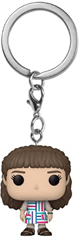 Funko POP! Nyckelring: Stranger Things - Eleven Nyhetsnyckelring - Samlingsbar minifigur - Strumpfyllare - Presentidé - Officiell Merchandise - TV-fans - Ryggsäcksdekoration