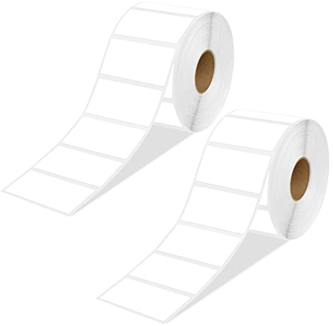 NefLaca Självhäftande adressetiketter 2 rullar 500 etiketter 89 mm x 36 mm termiska postetiketter flera användningsområden för märkning av kuvert, paket, arkivering med mera