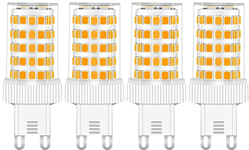 G9 LED Lampe 10W, 800LM, Warmweiß 3000K, Ersatz 50W-100W Halogenlampe, G9 Sockel, Kein Flackern, Nicht Dimmbar, 4er Pack für Kronleuchter, Deckenleuchten, Wandleuchten, AC 220-240V