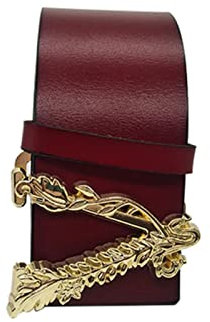 COOKOE Spaltleder, breit, 7 cm, Damengürtel, Buchstabenschnalle, Taillenbund, Kummerbund für Kleid