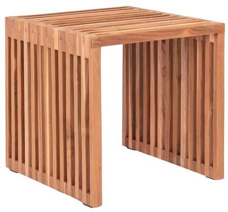 House Nordic Beistelltisch PEGO Teak Holz Natur 40x40 cm Tisch