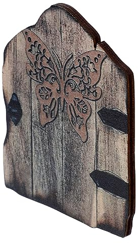 YARNOW Puertas de Hadas de Madera para Jardín Decoración para Árboles y de Muñecas Figuras de Jardín Adorno de Puerta Juguetes para Exteriores y Decoraciones de Hadas para Niños