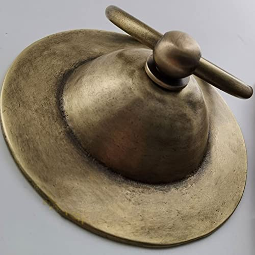 Vintage-Klopfer aus Kupfergriff, Hoftürgriff, Shop Chinesischer Stil Bronze Türklopfer, einfache runde Türklopfer, verdickter reiner Kupfer Haustürgriff/Durchmesser 8 cm (Größe: Durchmesser 8C