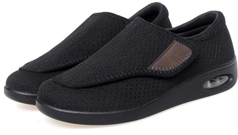 Scarpe Terapeutiche Per Diabetici Da Donna Scarpe Da Corsa Scarpe Alluce Valgo Piedi Gonfi, Scarpe Da Ginnastica Leggere E Traspiranti Antiscivolo Scarpe Ortopediche Per Artrite Edema,Black-39 EU