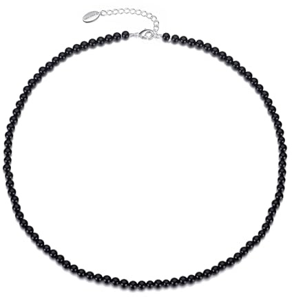 Philip Jones Black Onyx Mini Beaded Gemstone Necklace
