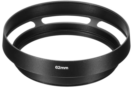 PATIKIL Paraluce 62mm Paraluce Interno Cavo Antiriflesso Superficie Nero | Opaca, Ventilata, Standard, per Obiettivo Fotocamera Universale