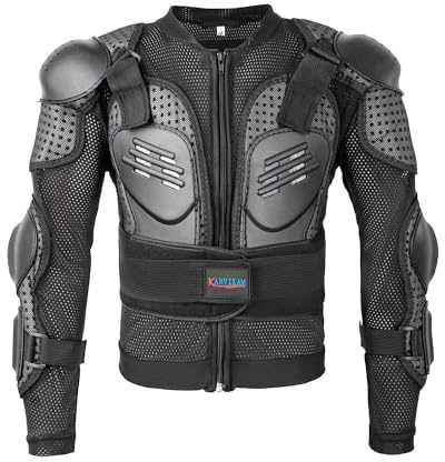 Kids Motorcycle Jacket-Dirt Bike Gear for MTB ATV,Motocross Armor Jacket,Chest Back Elbow Protection for Skateboard Skating