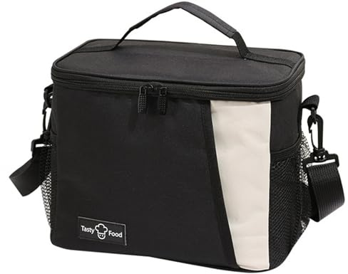 BAGROUPS Sac Isotherme Repas, Lunch Box Bag Isotherme Sac thermique pour le dîner Sac à déjeuner réutilisable et étanche Portable avec bandoulière amovible Femme & Homme