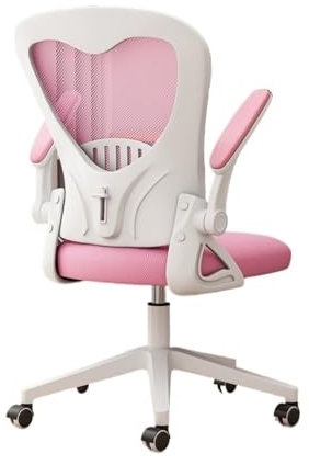 Sillas de Oficina Silla de oficina con soporte lumbar ajustable y reposabrazos, respaldo alto, silla de oficina ergonómica, sillas de escritorio con cojín elevado Silla de Escritorio(Pink)