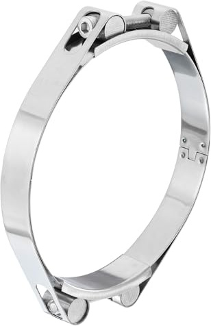 sourcing map T-Bolt Hose Clamp, 304 Stainless Steel Intake Soft Hose, Clamp Range 140-150mm for 5.91 Hose ID, T-Clamps for Automotive, Intercooler, Radiator, Silver