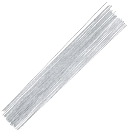 MORAINJAY 100 Stück 40cm Floristendraht,0.5mm/26Gauge Weiß Blumendraht,Basteldraht Floristik Draht,Dünn Kerzen Draht von Blumenhandwerk,Flexibler Paddeldraht von Weihnachtskränz Girlanden