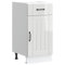 vidaXL Kitchen Base Cabinet - Lucca Range, High Gloss White, Engineered Wood, Modern Storage Unit with Adjustable Feet, Perfect for Kitchens - 40x46x81.5 cm