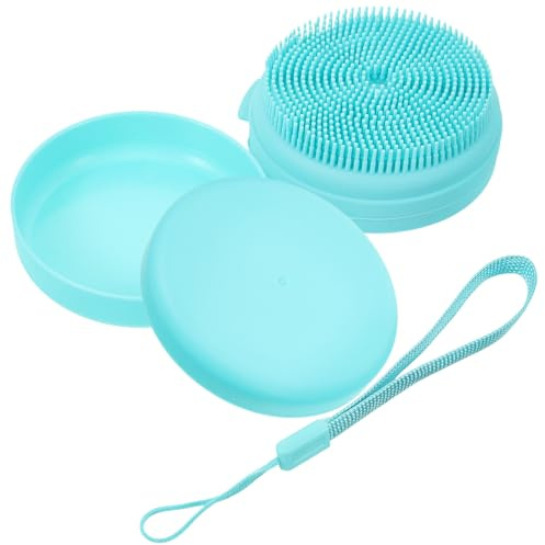 Silicone Spazzola da Bagno Contenitore Sapone Portatile | Porta Sapone Magnetico, Silicone da Bagno, Facile da Appendere, per Adulti e Ragazza