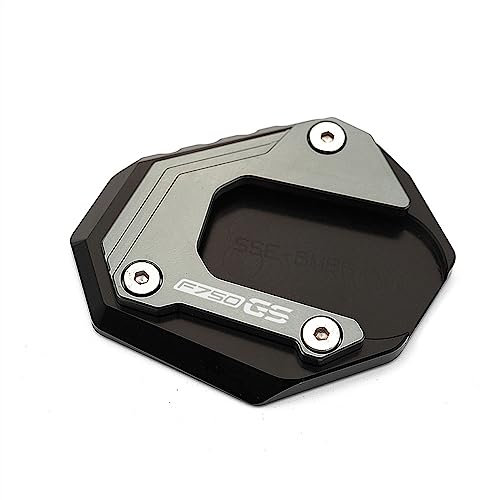 MNEUEQ Dauerhaft haltbar Motorradständer Fußvergrößerer Seitenständerverlängerung Mit Logo Für B&MW F850GS F750GS Adventure ADV 2018-2022(Titanium,1)
