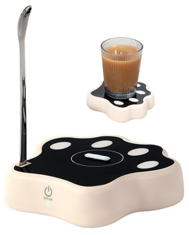 Cup Blender for Coffee - Rechargeable Electric Mixing Cup Base Automatic Mixer - Kitchen Gadgets with Spoon for Outdoor Travel, Milk Cups, Coffee Mugs