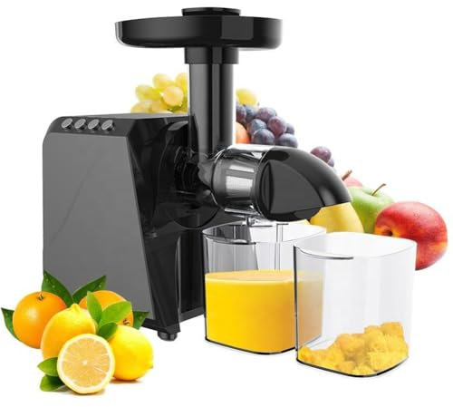 Macchine per succhi, Estrattore di succo a masticazione lenta da 250 W, Estrattore di succo a freddo professionale con motore silenzioso e funzione inversa, Estrattore di succo per frutta e verdura,