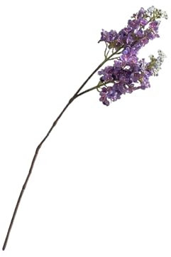 RGZFYH Fleurs Lot de 2 Branches de Fleurs de Lilas artificielles, 64,9 cm, glycine Violette en Soie, Fleurs artificielles au Toucher réel, Fausse Fleur à Tige de Delphinium pour décoration Flowers