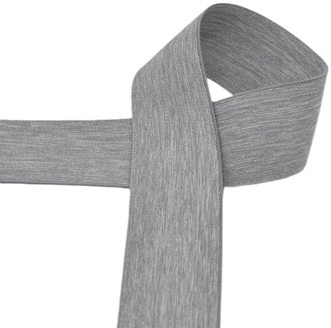 Elastico largo 40 mm, colorato, lunghezza 1 m e 2 m, non al metro (grigio chiaro melange, 2 metri)