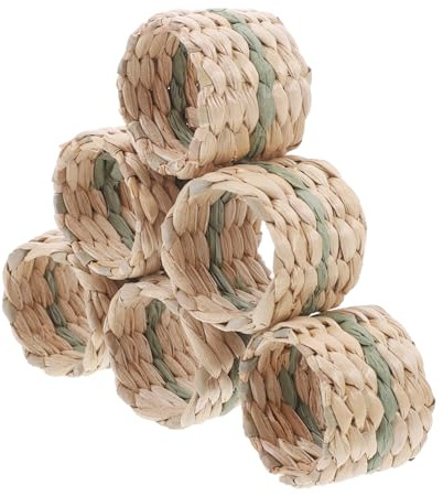 Holibanna 6 Piezas Anillos para Servilletas de Estilo Rústico Juego de Decoración de Mesa y Celebraciones Acción de Gracias y Bodas