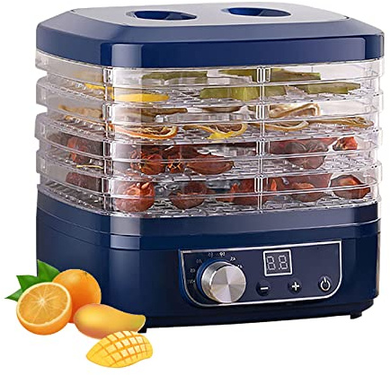 Genérico Deshidratador De Alimentos, Secador De Frutas Y Verduras, Temperatura Ajustable, 5 Bandejas De Gran Capacidad, Preparación De Refrigerios Saludables