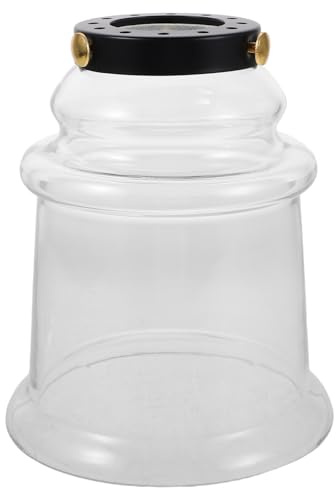 Levemolo Abat-jour en verre rétro de remplacement pour suspensions. Abat-jour cloche en verre transparent pour luminaires de style industriel et vintage.
