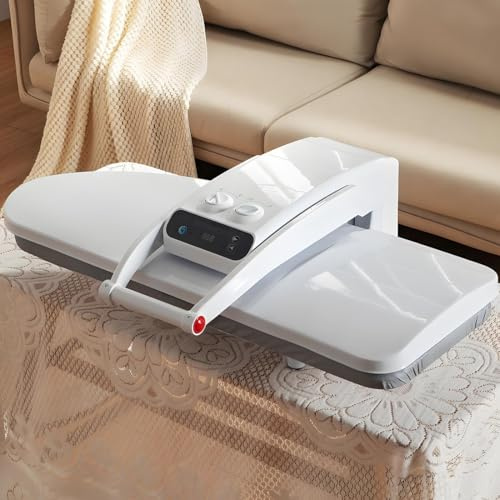 GJBMXSM Presse à Vapeur avec Réglages Multiples Et Fonction Jet Vapeur,Presse à Repasser Automatique Machine à Repasser à Vapeur pour Maison Et Commercial,Repassage Grandes Surfaces 1400W-NoStand