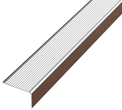 L-Förmige Treppenkantenprofil aus Aluminium, rutschfeste Schutzleiste für Treppenkanten, Stufenkantenleiste aus Holz, Metall, Fliesen und Marmor(Silver,3 * 5 * 150cm)