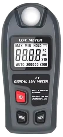 Luxmètre numérique Luxmètre numérique Professionnel L1, 200000 lumières, FC, illuminomètre, photomètre, testeur LCD, Haute précision pour Maisons, Agriculture et entrepôts