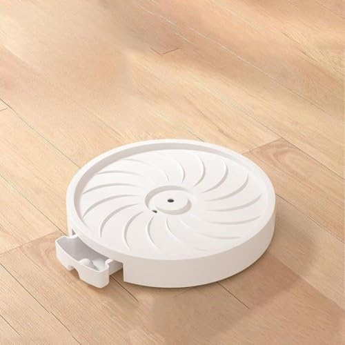 Yuanpgky Vaso rotondo per piante con ruote girevoli e vassoio per l'acqua, diametro esterno di 33 cm, vaso da fiori mobile per uso interno o esterno, per polipropilene resistente (bianco, 30 cm)