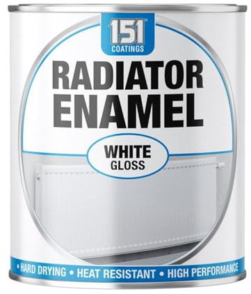 Radiator Enamel White Gloss 300ml | Heat Resistant, Quick Dry, Durable Paint for Radiators & Metal Surfaces | Smooth Professional Finish, Easy to Apply