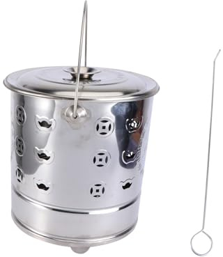 Gadpiparty Inceneritore in Acciaio Inox 2 Pezzi Pinza e Prese D’Aria Bruciatore Domestico per Giardino e Cortile Resistente e Sicuro per Rifiuti Foglie e Carta