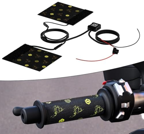 Lawnoval Poignées chauffantes 12 V pour moto, température réglable à 3 vitesses, étanchéité IP67, pour la plupart des motos 12 V