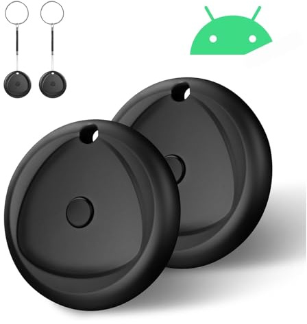 Android Tarcker Tags fonctionnent avec l'application Find Hub, Key Finder Smart Tag avec volume d'alarme de 80 dB, batterie remplaçable, localisateur d'articles étanche IP67 pour bagages, sac à dos