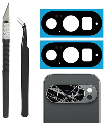 Cemobile 2 uppsättningar bakre kameralins glas ersättning för Google Pixel 10 Pro XL med förinstallerat lim och reparationsverktygssats