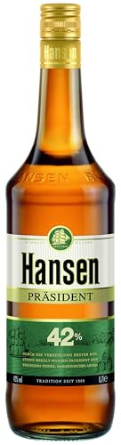 Hansen Rum | Hansen Präsident | Premium-Spirituose mit Jamaica-Destillaten | Vollmundiger Geschmack und feinblumiges Aroma | Gereift in Eichenfässern | 0,7L | 42% Vol.